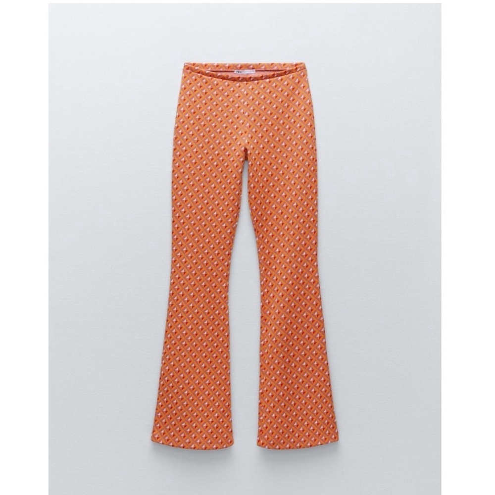 Zara Jacquard Flared Pants